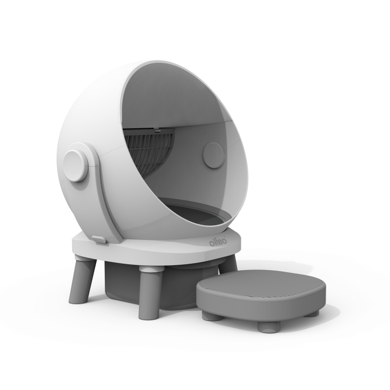 Semi-automatic cat litter box